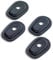 Germany Motorsports Motorrad Adapterplatten Blinker Platten für LED Miniblinker schwarz (Kawasaki)