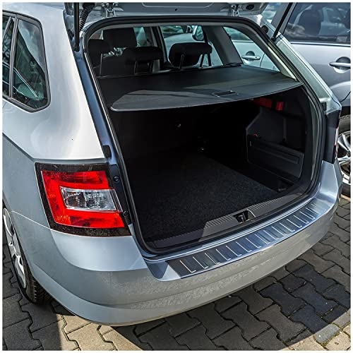 teileplus24 Ladekantenschutz passend für Skoda Fabia 3 Kombi 2014-2018 | Edelstahl Abkantung Montageband Reinigungstuch Passgenau Rostfrei