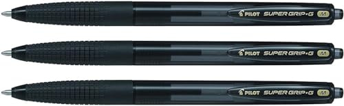 Pilot Super Grip g Druckkugelschreiber Set von 3 Medium Schwarz