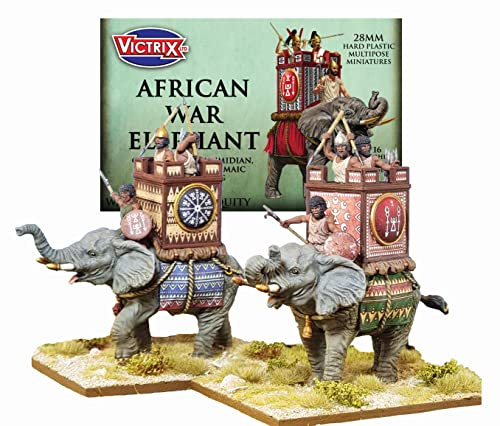 Victrix VXA029 - Afrikanischer Kriegselefant - 16 Figuren Set - 28mm Plastikminiaturen - Krieger der Antike