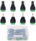 Glarks 8PCS equilibrato maschio e femmina jack audio da 3.5 mm (1/20,3 cm) stereo a AV 02-screw video balun adattatore connettore terminale