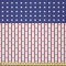 ABAKUHAUS Vereinigte Staaten von Amerika Stoff als Meterware, Sternenbanner Flagge, Microfaser Multi Zweck Dekostoff für Kunsthandwerke, 3M (230x300cm), Violettblau Weiß Rubin