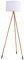Lampadaire trépied sans fil design scandinave couleur bois extérieur LED blanc chaud/blanc dimmable TAMBOURY WOOD H155cm