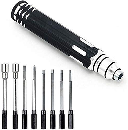 Auoeer 8 in 1 Screwdriver Tools Kit for RC Car Drone Plane Hex Philip Spanner Socket Hexagon H1.5 H2.0 H2.5 H3.0