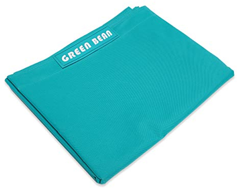 Green Bean Square XL Riesensitzsackhülle 120x160 cm - PVC Bezug - Indoor und Outdoor Sitzsackhülle - Bean Bag Bezug - Sitzsackbezug ohne Füllung - Lounge Chair Hülle - abwaschbar - Türkis