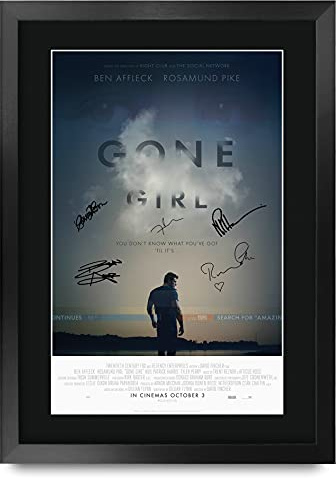 HWC Trading FR A3 Gone Girl Ben Affleck Gifts Gedrucktes Poster, signiertes Autogramm, Bild für Film-Andenken, gerahmt, A3