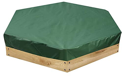 Sandkastenabdeckungen,Hexagon Staubdichtes Sandbox Deckel Mit Kordelzug, Wasserdicht Sandkasten Deckel,Durable, Reißfest, Vermeiden Sie Sand Und Spielzeug Umweltverschmutzung. (Grün,230 x 200cm)