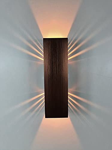 SpiceLED Wandleuchte ShineLED Kupfer Edition mit Schalter - Indirekte Beleuchtung mit Schatteneffekt - dimmbare Up & Down Wandlampe - 4200 Kelvin - 6W - Lichtfarbe Weiß