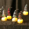 5 Stück Weihnachtswichtel Weihnachtsmann Gnom Plüsch Weihnachtsanhänger, Weihnachtszwerg mit LED Licht, Weihnachtsdeko Handgemachte Schwedischen Santa, Weihnachtsbaum Dekoration