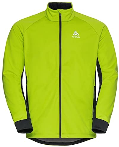 Odlo Herren Langlauf Jacke BRENSHOLMEN, lime green - black, L