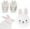 Willoo 44 Pièces Ensemble De Vaisselle De Fête, Vaisselle D'anniversaire, Vaisselle En Papier pour Les Mariages, Fêtes, Anniversaires, Baby Showers (Forme Lapin)