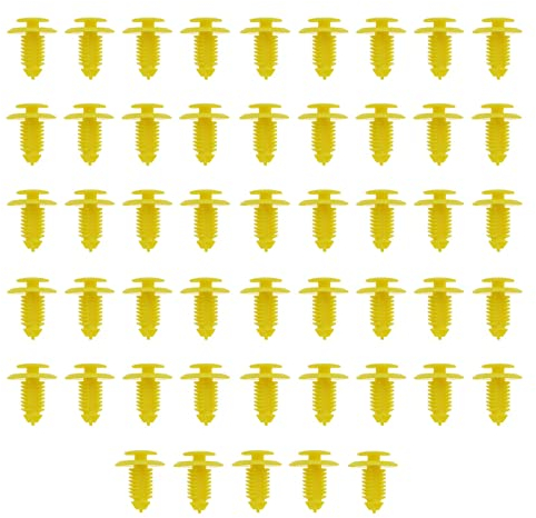 eMagTech 50Pzs Tarjeta Puerta Umbral para Placa Protección Pieza Repuesto para Automóvil Amarillo EKM100270 EYC000380 Compatible con Rover 200 25 45 75 Compatible con MG ZT ZS ZR