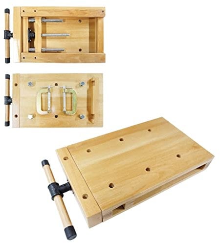 Duchunsheng 1PCS Woodworking Vice Wooden Workbench For Garage Studio Home DIY, Bench Vices Clamps Portable, Large Heavy Duty Vice, For Woodworking Engraving Cutting (Size : L 40cm W 30cm)