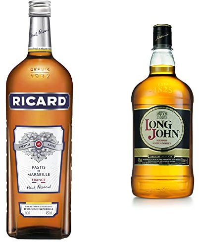 RICARD Pastis de Marseille 150cl 45% & Long John Scotch Whisky, 2L