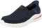 Skechers Men's Delson 3.0 Cabrino Slip-On, Tejido Azul Marino., 46 EU