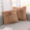 NordECO HOME 2er Set Kissenbezug 50x50 cm Braun Künstlich Pelz Dekorative kissenhülle Deko Kissen Kuschelkissen Flauschig Sofakissen Superweich Plüschkissen für Sofa