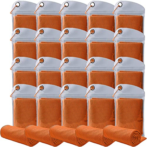 immoono Kühlhandtuch, 101,6 x 30,5 cm, Eishandtuch für Hals und Gesicht, Mikrofaser, kühl, mit Tasche, atmungsaktiv, Yoga, Fitnessstudio, kühl bleiben, Schweißlappen für Workout, Laufen, Camping,