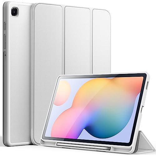 CACOE Case for Samsung Galaxy S6 Lite Tablet with Pencil Holder(SM-P620N/ P625N/ P610N/ P613N/ P615N/ P619N), Cover for Galaxy S6 Lite 10.4 inch 2024/2022/2020, Silver