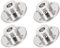 DMiotech 4 Pack 7mm Flansch Kupplung Anschluss Starre Leitfaden Welle Unterstützung Kuppler Welle Kupplung mit M2 Sechskant Schlüssel und Schrauben für Basteln RC Modell Motoren