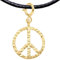 Peace Symbol Kette Schmuck Vergoldet Anhänger mit Halsband, Handgefertigter Peace Kette Hippie Charm Schmuck aus Silber 925 für Armband, Halskette, Choker, PRIDE Fashion (Silber Vergoldet, Peace)