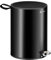 Juskys poubelle pour cosmétiques de 3 litres - poubelle en acier à pédale pour salle de bains - petite, inodore, inoxydable- fermeture amortie avec couvercle - seau, poubelle de salle de bains, noir