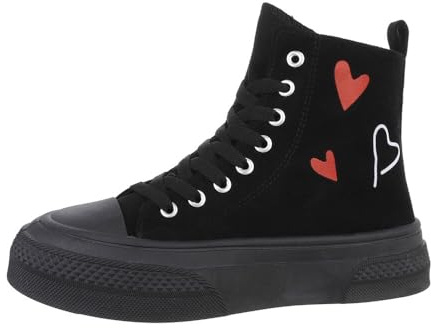 Ital Design Damenschuhe Freizeitschuhe Sneakers High, PC193-, Textil, Schwarz, Gr. 38