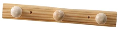 kowaku Patères en Bois Support Mural Crochets muraux en Bois Porte-Manteau pour Armoire Salle de Bain Porte Mur, 3 Crochets