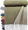 STTS International Wolldecke 100% Schurwolle Wohndecke in versch. Farben 140 x 200 cm Tagesdecke Schurwolldecke Woll-Plaid Tirol (Olive (K), 140 x 200 cm)