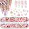 Valentinstag Nagel Pailletten Glitter - YiXuTag Herz Nail Art Glitter,Glitzer für Gesicht Körper Glitzer,Shiny 3D Nail Art Aufkleber,DIY Dekoration Auf die Nägel Auftragen Gesicht Augen Haar Körper
