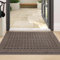 BEQHAUSE Dirt Trapper Door Mat 60x90cm, Indoor Mats Non-Slip Machine Washable Entry Rug, Dog Door Mat, Absorbent and Stain Resistant Welcome Mat for Front Back Door, Muddy Wet Shoes&Paws, Light Brown