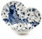 Excelsa Vanitas Service de vaisselle 12 pièces, céramique, blanc et bleu