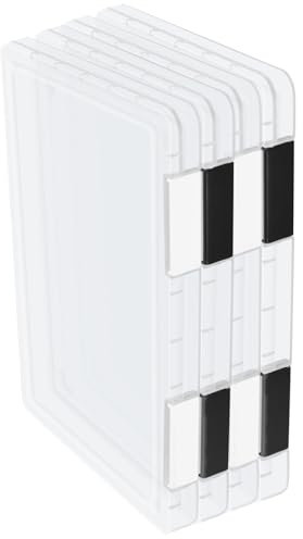 Volumoon 4 Piezas Caja Archivador A4 Plástico para Documentos - Cajas de Almacenaje