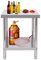 JUUTALK 60x45cm Edelstahltisch mit Rollen Arbeitstisch Küchentisch Gastro Zerlegetisch