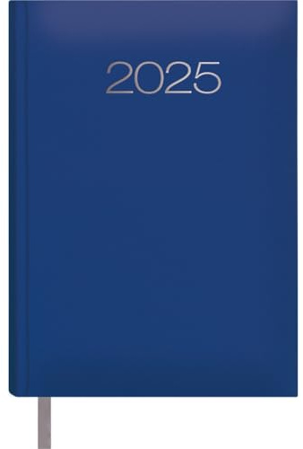 Dohe - Kalender 2025 Portugiesisch - Tag pro Seite, Größe A5 (14x20 cm), 12 Monate Januar bis Dezember, Hardcover, Jahresplaner, Bürobedarf - ESTORIL Blau