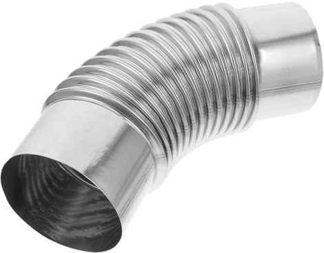 TOPBATHY Chimney Flue Pipe Extension Stainless Steel Elbow for Indoor Wood Stove Fireplace Vent
