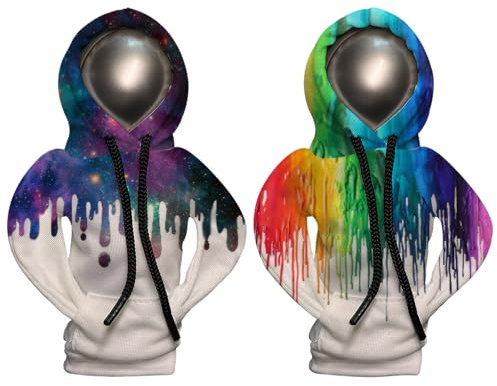 2 Stück Hoodie für Schaltknauf Schalthebel Dekoration - Sternenhimmel und Lightning Modell