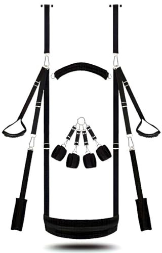 Columpio Variado para Parejas Premium Set, Columpio Portátil con Puerta, Experiencia Única para Adultos (Negro)