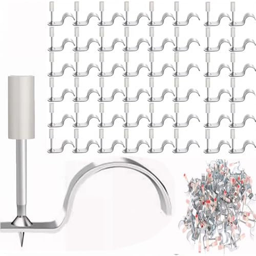 Chiodi Per Sparachiodi,Spara Chiodi Per Cemento e Ferro,Rotonde Chiodi Per Sparachiodi,8mm Rotonde Chiodi per Sparachiodi,Basso rumore,per pannelli a parete (Chiodi a clip per tubi 32mm 160pcs)
