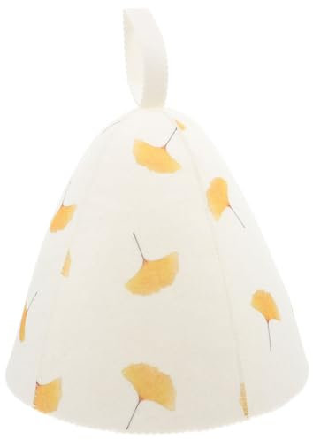 NULYLU Sauna Hut Aus Wollfilz Atmungsaktiv Leicht Und Faltbar Für Sauna Dampfbad Und Sport Für Männer Und Frauen Stilvolles Design Mit Druckmotiv