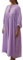 Acrawnni Women's Summer Loose Maxi Dress Solid Color 3/4 Sleeves Round-Neck Tie Front Long Tunic Dress Casual Boho Sundress (A-Purple, M)