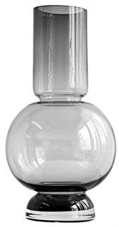 Msuiiixcccc Nordic Vase Crystal Glass Vase Restaurant Cafe Home Vase Decoration 3 Styles Thick Base Vase Green/Blue/Gray (Color: Green Size: 8 * 8 * 16CM)