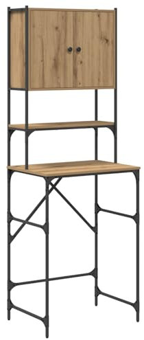 vidaXL Meuble pour Machine à Laver chêne Artisanal 68 x 48,5 x 194 cm, Armoire de Rangement pour Salon, Organisateur Moderne de buanderie, Meuble Utilitaire, déco intérieure Efficace