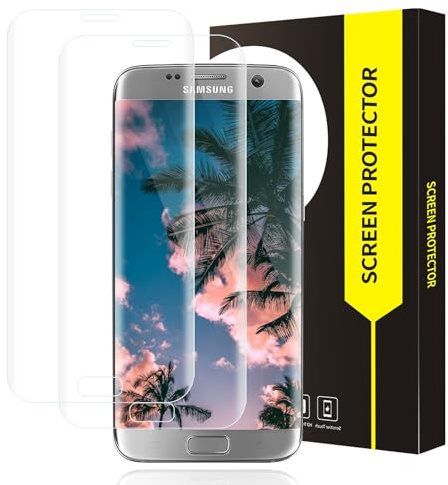 Cable Leader Schutzfolie für Panzerglas für Samsung Galaxy S7 Edge Schutzglas, 9H Härte Kratzfest Displayfolie, 3D Vollständig transparent Blasenfrei, 2 Stück HD Sensitive Touch S7 Edge Displayschutz