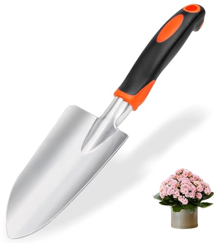 Paleta Jardinería, Pala de Jardin Acero Inoxidable, Pala de Mano Jardineria, Paleta para Plantas, Palas para Trasplantar Plantas, para Plantar, Trasplantar, Desmalezar, Escarificar(A)