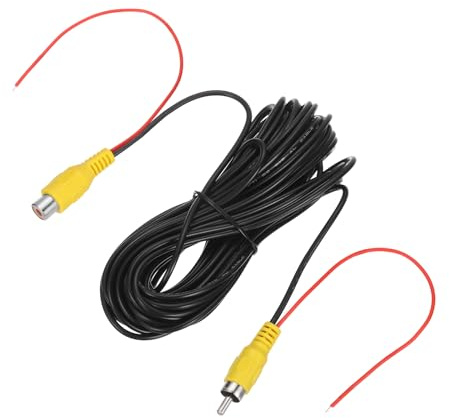 sourcing map Backup Camera RCA Video Cable, 10m/32.8ft RCA Car Rear Reverse Camera Video Extension Cable & Detection Wire for Truck Bus SUV, Male to Female