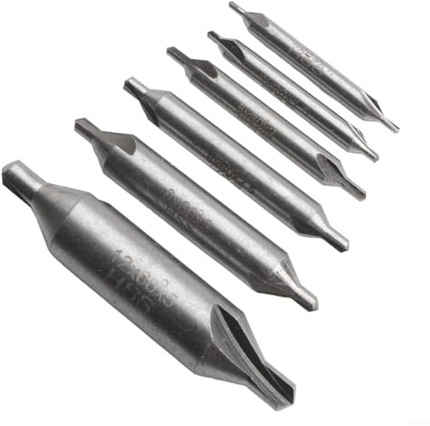 HSS-Zentrierbohrer für präzises Bohren in Metall für Drehmaschinen, 6 Stück