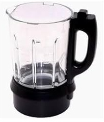 MOULINEX Bicchiere per Frullatore, Compatibile con Modello LM83SD10/87A, Trasparente con Base Nera