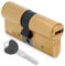 Amig - Cilindro de seguridad - Cerradura para puertas - Antiganzúa y Antibumping - Bombín Antiextracción y Antirotura - Incluye 5 llaves - Dorado mate - Medidas: 80 (30-50) mm