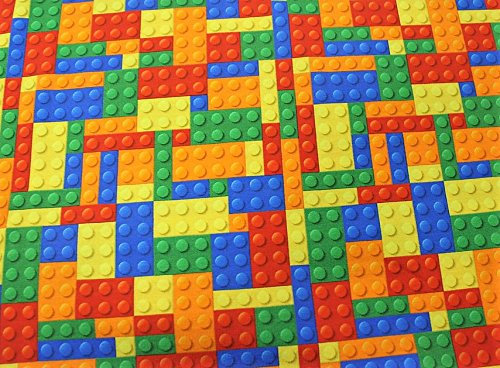 Jersey Bausteine bunt / 18,00 €/m / 0,5 m/Kinderstoff