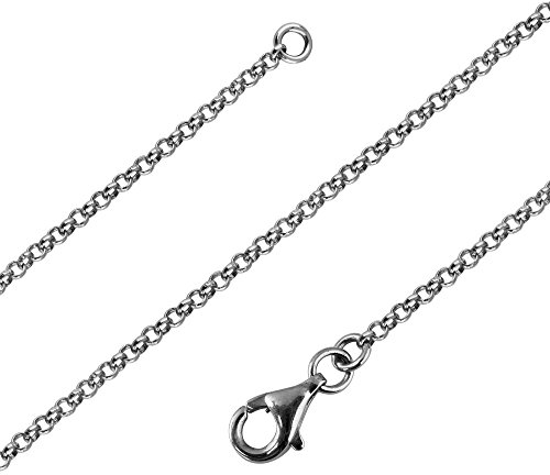 Avesano Erbskette 925 Sterling Silber Damen Halskette Silberkette 1,7 mm in Länge 50 cm verfügbar 101011-050
